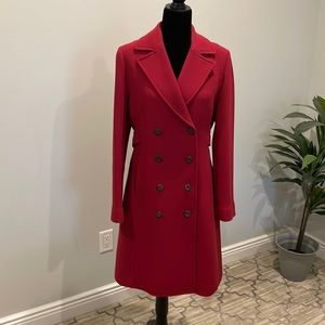 Jcrew red wool coat